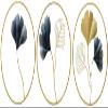 3pcs Leaf Sculpture Leaf Metal Wall Art Wall Hanging Decor for Living Room Home Decor view 1