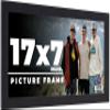 17x7 Frame Black Real Wood Picture Frame Width 0.75 Inches | Interior Frame Depth 0.5 Inches | Noir Classique Mid Century Photo Frame Complete with UV Acrylic, Foam Board Backing & Hanging Hardware view 1