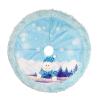 CAREG Christmas Tree Skirt with Lights Luminous White and Blue Tree Mat with Snowman and Snowflakes Pattern Compatible with Christmas Decoration (Color : B) view 1