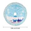 CAREG Christmas Tree Skirt with Lights Luminous White and Blue Tree Mat with Snowman and Snowflakes Pattern Compatible with Christmas Decoration (Color : B) view 2