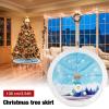 CAREG Christmas Tree Skirt with Lights Luminous White and Blue Tree Mat with Snowman and Snowflakes Pattern Compatible with Christmas Decoration (Color : B) view 3