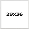29x36 Frame White Distressed Solid Wood Picture Frame Width 0.75 Inches | Interior Depth 0.5 Inches | Kingsley White Frame Complete with UV Acrylic, Foam Board Backing & Hanging Hardware view 1