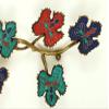 Brass Leaf Design Candle Stand with Inlay Work - Brass - Color 18 Inch view 2