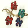 Brass Leaf Design Candle Stand with Inlay Work - Brass - Color 18 Inch view 3