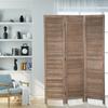 3 Panel Room Divider, Wall Wood Room Divider Screen Room Separators Privacy Wall Folding Portable Partition Screen for Home Office Restaurant, Beauty Salon, Spa Shop(Brown) view 1
