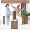 3 Panel Room Divider, Wall Wood Room Divider Screen Room Separators Privacy Wall Folding Portable Partition Screen for Home Office Restaurant, Beauty Salon, Spa Shop(Brown) view 2