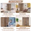 3 Panel Room Divider, Wall Wood Room Divider Screen Room Separators Privacy Wall Folding Portable Partition Screen for Home Office Restaurant, Beauty Salon, Spa Shop(Brown) view 4