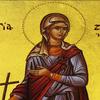 Saint Zenobia icon, Handmade Greek Orthodox icon of St Zinovia, Byzantine Art wall Hanging icon on Wood Plaque, Religious Decor 7x10cm view 3