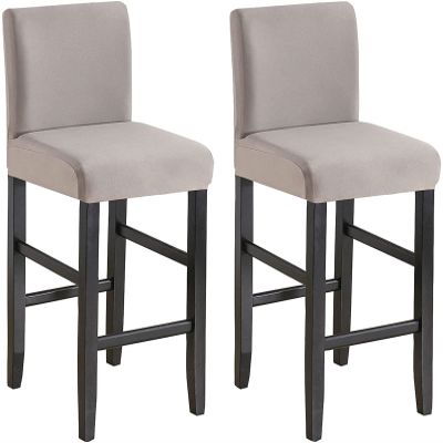 ANMUR Elastic Bar Stool Covers Set of 2/4/6 Soft Barstool Slipcover Stretch Short Back Dining Chair Covers Upholstered Chair Seat Cover for Living Room Kitchen Wedding Party