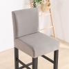 ANMUR Elastic Bar Stool Covers Set of 2/4/6 Soft Barstool Slipcover Stretch Short Back Dining Chair Covers Upholstered Chair Seat Cover for Living Room Kitchen Wedding Party view 2