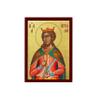 Saint Ursula icon, Handmade Greek Orthodox icon St Ursula, Byzantine Art wall Hanging on Wood Plaque icon, Religious Decor 7x10cm view 1