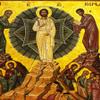 Metamorphosis Jesus Christ icon, Handmade Greek Orthodox icon of the Transfiguration, Byzantine Art wall Hanging Wood Plaque, Religious Gift 7x10cm view 2