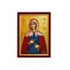 Saint Hermione icon, Handmade Greek Orthodox icon of St Hermione, Byzantine Art wall Hanging icon on Wood Plaque, Religious Decor 7x10cm view 1
