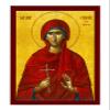 Saint Chloe icon, Handmade Greek Catholic Orthodox icon of St Chloe of Corinth, Byzantine Art wall Hanging icon Wood Plaque, Religious Gift 7x10cm view 2
