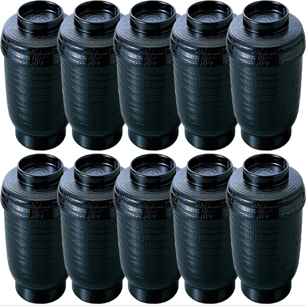[Amazon.co.jp Exclusive] Fukui Craft Ohitsu, Heat Resistant, Made in Japan, Dishwasher Safe, Zelkova, Black Coat (Inner Black) (Set of 10)
