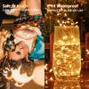 2Pcs Fairy Lights Plug in, 10Ft 200LED Copper Wire Firecracker Firefly Lights Waterproof Cluster String Lights for Ceiling Bedroom Wreath Window Wedding Christmas Tree Decor, Warm White (No Remote) view 4