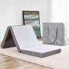 Kingfun Foldable Mattress 4 Inch Folding Mattress Tri-fold Gel Memory Foam Breathable with Storage Bag, Portable Floor Guest Bed Soft for Sleeping Camping, Gray, Twin Size view 1
