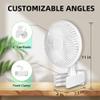 Simple Deluxe Clip Fan, 6-Inch Grow Tent Fan, Monkey Fan, Adjustable 90 Angles, 15W, 2-Speeds Control, 2 Pack view 4