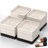 Furniture Risers, Tclouda Bed/Sofa/Desk/Table/Chair Leg/Fridge Lifts to 1.5, 3 and 4 in, Square Adjustable Risers Blocks for Extenders, Heavy Duty Supports Up to 1300 Lbs, 3 in-Apricot-Square view 1