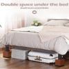 Furniture Risers, Tclouda Bed/Sofa/Desk/Table/Chair Leg/Fridge Lifts to 1.5, 3 and 4 in, Square Adjustable Risers Blocks for Extenders, Heavy Duty Supports Up to 1300 Lbs, 4 in-Brown-Square view 3