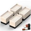 Furniture Risers, Tclouda Bed/Sofa/Desk/Table/Chair Leg/Fridge Lifts to 1.5, 3 and 4 in, Rectangle Adjustable Risers Blocks for Extenders, Heavy Duty Supports Up to 1300 Lbs, 3 in-Apricot-Rectangle view 1