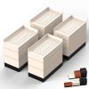 Furniture Risers, Tclouda Bed/Sofa/Desk/Table/Chair Leg/Fridge Lifts to 1.5, 3 and 4 in, Rectangle Adjustable Risers Blocks for Extenders, Heavy Duty Supports Up to 1300 Lbs, 4 in-Apricot-Rectangle view 1