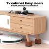 Furniture Risers, Tclouda Bed/Sofa/Desk/Table/Chair Leg/Fridge Lifts to 1.5, 3 and 4 in, Rectangle Adjustable Risers Blocks for Extenders, Heavy Duty Supports Up to 1300 Lbs, 4 in-Brown-Rectangle view 4
