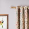 2 Pack Curtain Drapery RodAcrylic Square Finials Curtain Rod3/4" Diameter Single Deorative Curtain Rod, Adjustable Length from 48 to 84 Inches Gold view 2