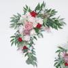 Ansuma Artificial Wedding Arch Flower Swag Set of 2, Wedding Flowers Garlands Floral Arrangement Swag for Wedding Welcome Ceremony Sign Floral Decoration (Dusty Pink) view 2