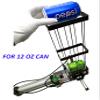 NKAIKE Auto Aluminum Can Crusher, Heavy Duty Pneumatic Cylinder Soda Beer Can Crusher, Eco-Friendly Recycling Tool (Automatic Button Feeding Style) view 4