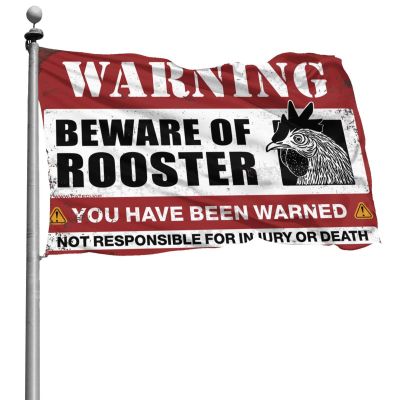 Abipuir Room Flags For Girls Beware of Rooster Flag Funny Flags For Room Guys (Size : 120X180CM)