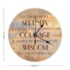 Mousus Round Nature Scenery Wall Clock - Glowing Sky Serenity Prayer Wrapped Natural Theme Wall Clocks for Kitchen, Office, Bedroom Decorative Hanging Clock, 12 Inches view 2