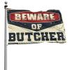 Abipuir Flags For Girls Room Beware of Butcher Flag Funny Flags (Size : 152X244CM) view 1