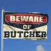 Abipuir Flags For Girls Room Beware of Butcher Flag Funny Flags (Size : 152X244CM) view 2