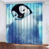 Animal Penguin Blackout Curtains, Antarctic Ice and Snow 3D Printed Drapes, 2 Panels Window Curtains, Thermal Insulated Drapes Darkening Window Curtain for Bedroom Living Room 63" W x 45" L view 1