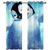 Animal Penguin Blackout Curtains, Antarctic Ice and Snow 3D Printed Drapes, 2 Panels Window Curtains, Thermal Insulated Drapes Darkening Window Curtain for Bedroom Living Room 63" W x 45" L view 2