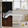 Luxury Piano Shower Curtains,Musical Note Music Lover Bathroom Curtains for Kids Teens Boys Girls,Nice Music Brown Vintage Waterproof Bath Curtains,with 12 Hooks Suits for Bathtub,72" W x 78" L view 3