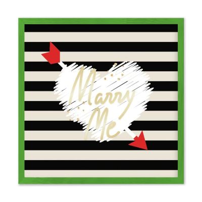 Blank Farmhouse Sign Happy Valentine's Day Marry Me Sign 12" x 12" Rustic Wood Picture Frame Sign - Light Green