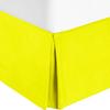 1 Pc Box Quadruple Pleated California King Size Bed Skirt 72'' x 84'' Easy Fit Yellow 19 Inches Tailored Drop 1000 Series Cotton California King view 1