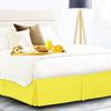 1 Pc Box Quadruple Pleated California King Size Bed Skirt 72'' x 84'' Easy Fit Yellow 19 Inches Tailored Drop 1000 Series Cotton California King view 3