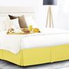 1 Pc Box Quadruple Pleated California King Size Bed Skirt 72'' x 84'' Easy Fit Yellow 19 Inches Tailored Drop 1000 Series Cotton California King view 4