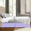1 Pc Box Quadruple Pleated Queen Size Bed Skirt 60'' x 80'' Easy Fit Lilac 19 Inches Tailored Drop 1000 Series Cotton Bed Ruffle Queen view 2