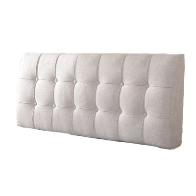 Bedside Backrest Cushion, Washable Linen Fabric Upholstered Reading Pillow, Soft Breathable Wedge Wall Sleeper for Home Bedroom Decorate, Custom Size PENGFEI (Color : Beige, Size : 150X50X15CM)