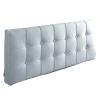 Bedside Backrest Cushion, Removable Linen Fabric Upholstered Reading Pillow, Breathable Wedge Bolster Waist Pad for Home Office Couch, Custom Size PENGFEI (Color : Blue, Size : 150X50X15CM) view 1