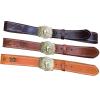 JIARY Mens Belts,Vintage Western Cowboy Cowgirl Leather Belt Bull Horn Buckle,Brown,110CM/43.3'' view 2