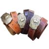 JIARY Mens Belts,Vintage Western Cowboy Cowgirl Leather Belt Bull Horn Buckle,Brown,110CM/43.3'' view 4
