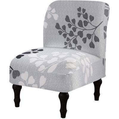 Armless Accent Chair Cover Slipcover Chair Cover Floral Style Stretch Removable Armless Chair Cover for Living Dining Room Hotel. (Color : I)