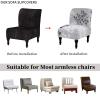 Armless Accent Chair Cover Slipcover Chair Cover Floral Style Stretch Removable Armless Chair Cover for Living Dining Room Hotel. (Color : I) view 2
