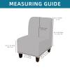 Armless Accent Chair Cover Slipcover Chair Cover Floral Style Stretch Removable Armless Chair Cover for Living Dining Room Hotel. (Color : I) view 3