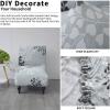 Armless Accent Chair Cover Slipcover Chair Cover Floral Style Stretch Removable Armless Chair Cover for Living Dining Room Hotel. (Color : I) view 4